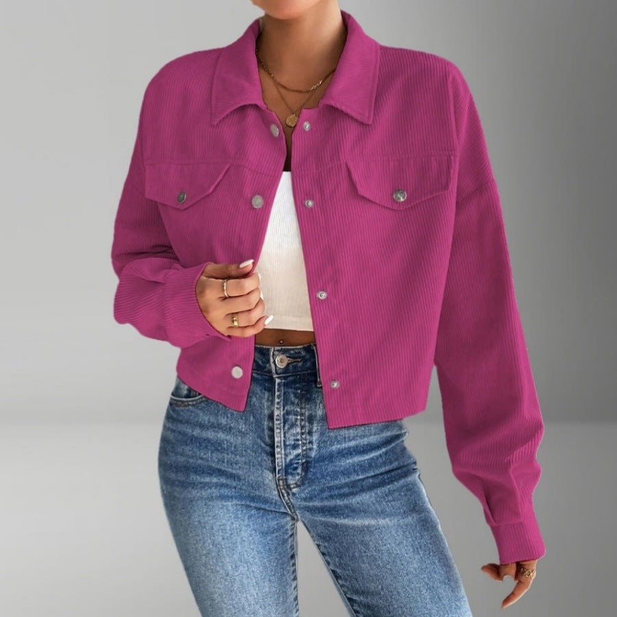 Damen Lässige Jacke für den Alltag in Magenta