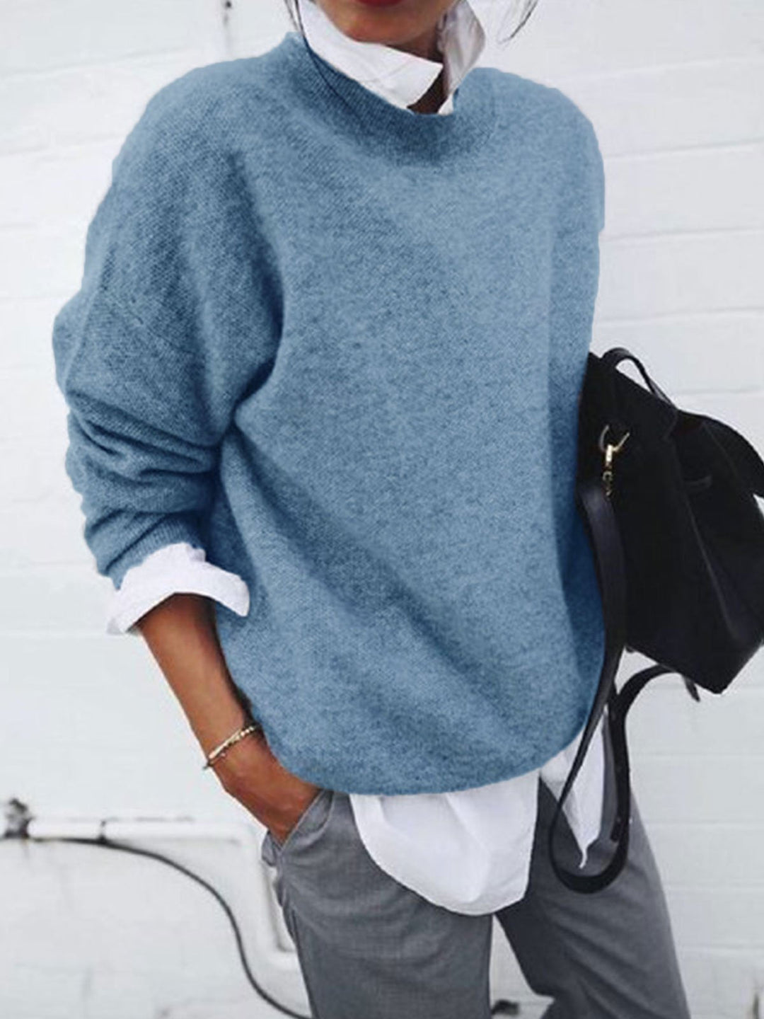 Damen Lässiger Pullover für Alltag in Blau