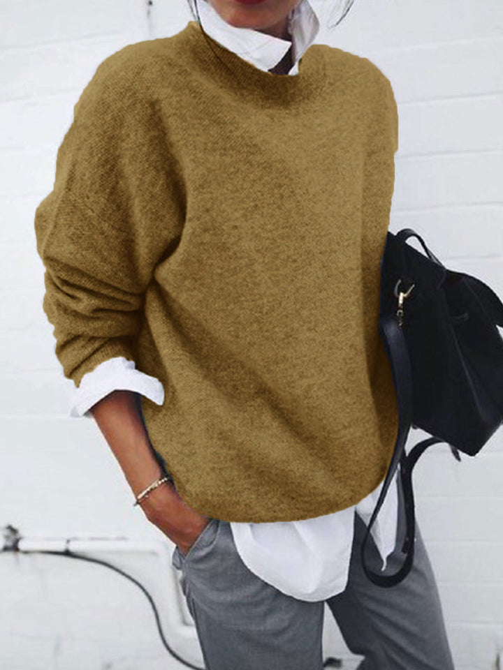 Damen Lässiger Pullover für Alltag in Khaki