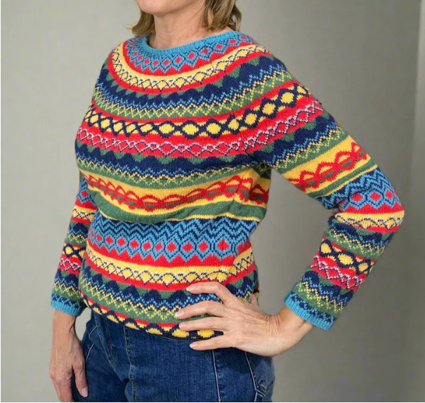 Damen Lässiger Strickpullover für den Alltag in Gelb