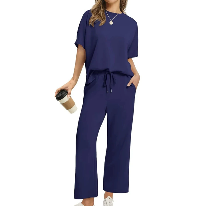 Damen Lässiges Alltags-Set in Marineblau