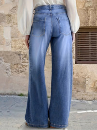 Charlotte | Damen Leggings im Jeans-Stil mit weiten Beinen