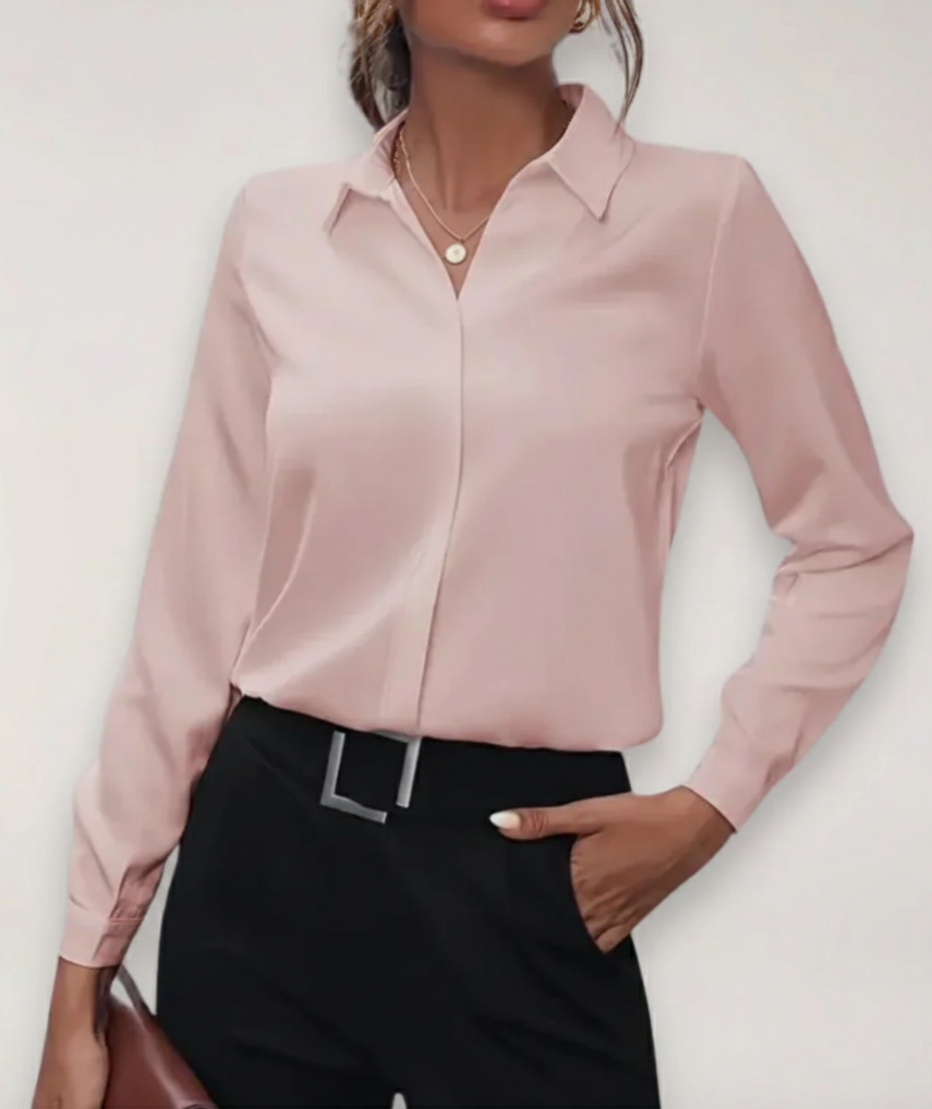 Damen Leichte Bluse für den Frühling in Rosa