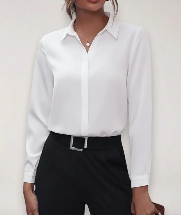 Damen Leichte Bluse für den Frühling in Weiß