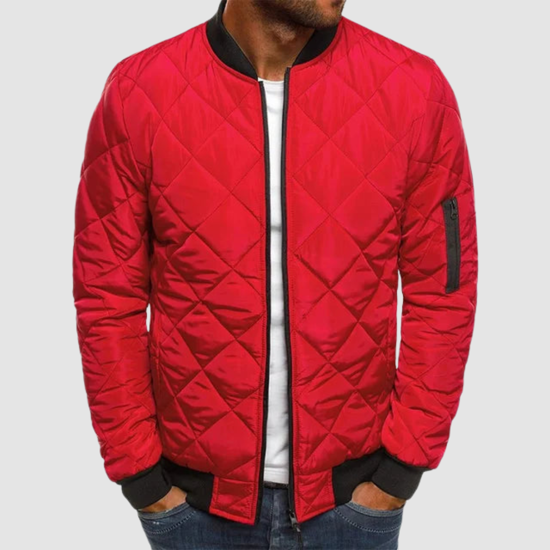 Damen Leichte Herbst-Jacke im Blazer-Stil in Rot