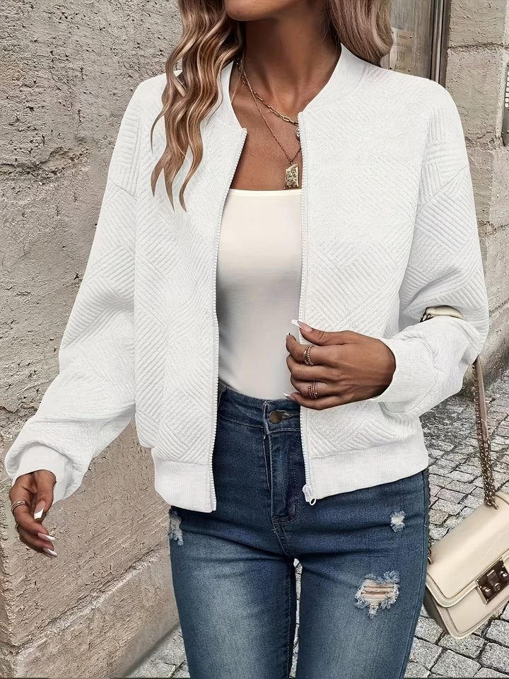 Damen Leichte Jacke für gemütliche Herbsttage in Weiß