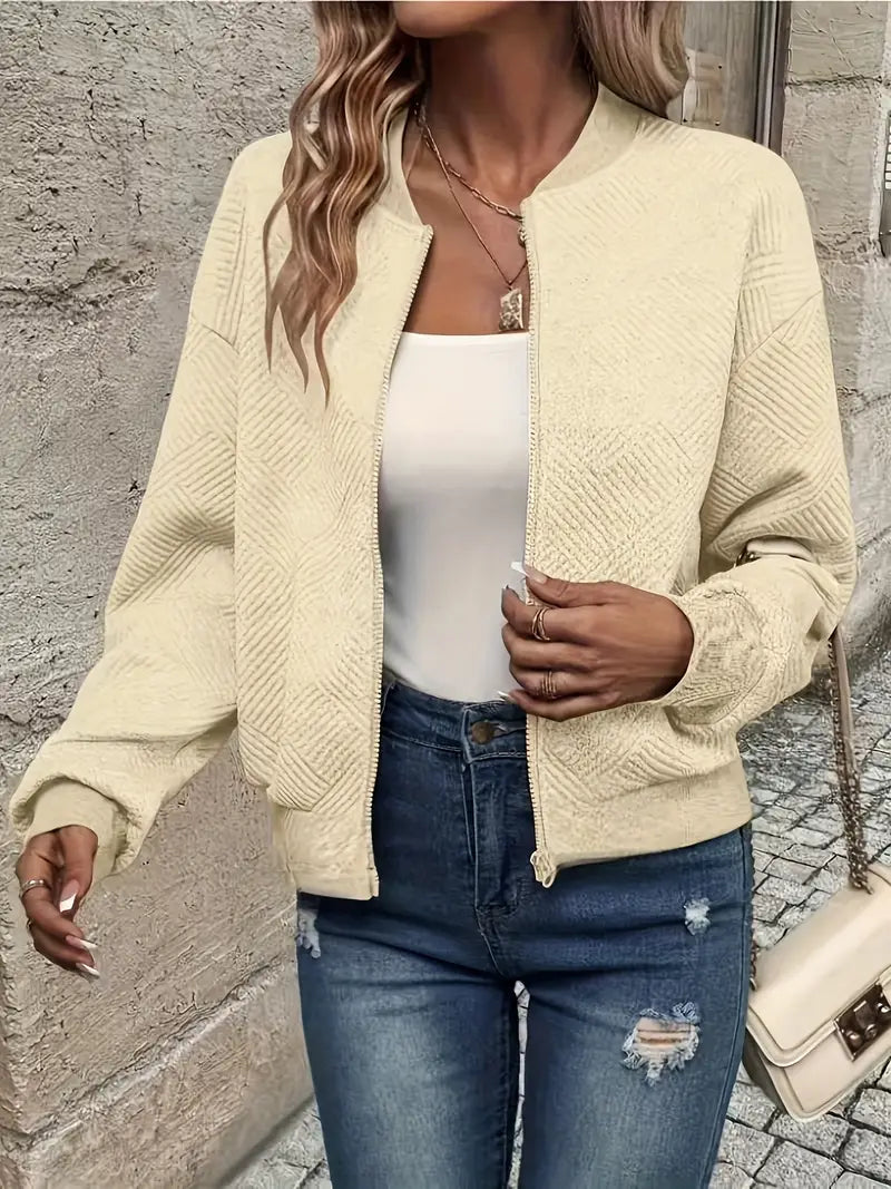 Damen Leichte Jacke im Casual-Stil für Sommer in Aprikose