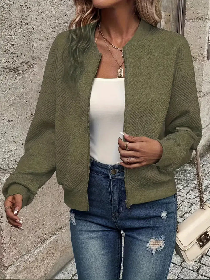 Damen Leichte Jacke im Casual-Stil für Sommer in Olivgrün