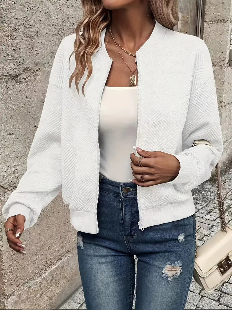 Damen Leichte Jacke im Casual-Stil für Sommer in Weiß