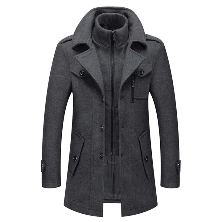 Damen Leichte Woll Jacke für Herbst in Grau