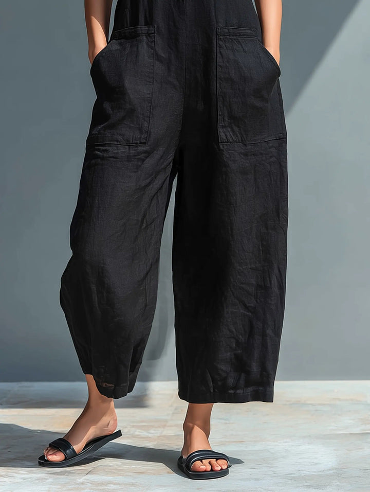 Damen Linen Jumpsuit im Entspannt-Eleganten Stil (9)