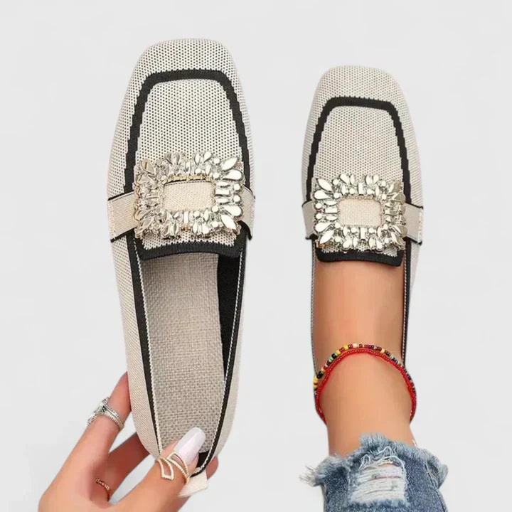 Damen Loafer im klassischen Stil in Beige