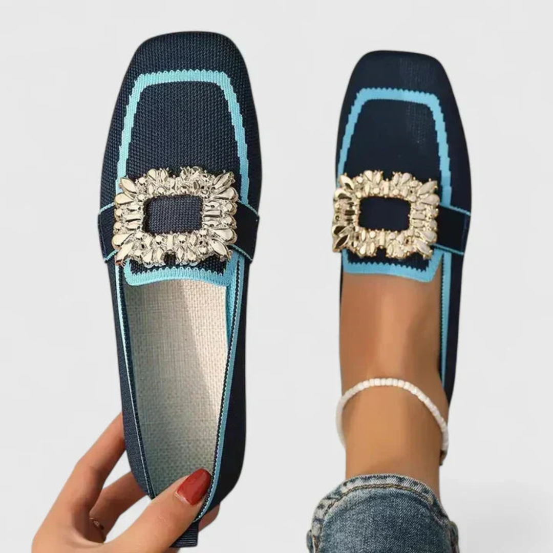 Damen Loafer im klassischen Stil in Blau