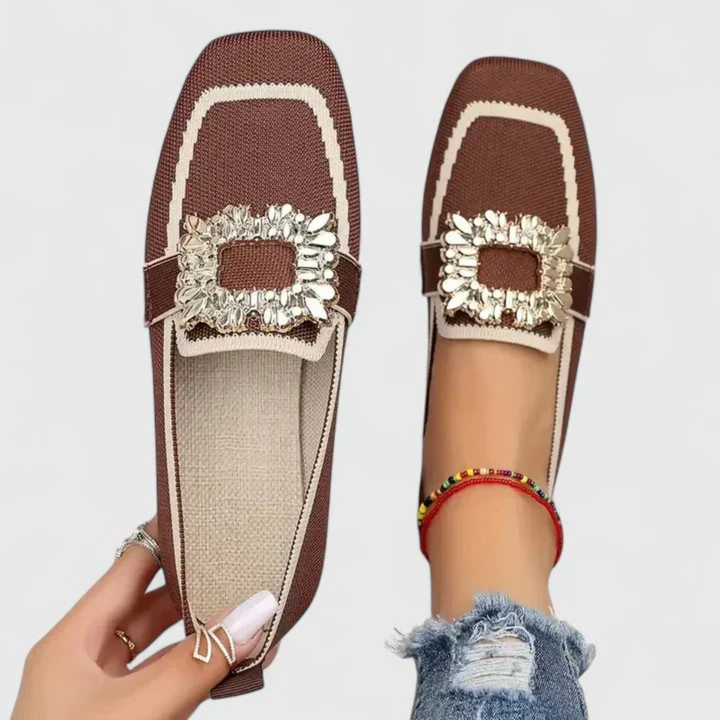 Damen Loafer im klassischen Stil in Braun
