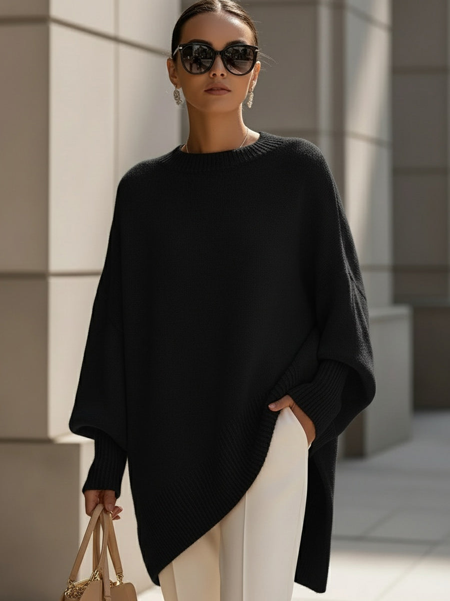 Damen Lockerer Pullover für den Alltag in Schwarz