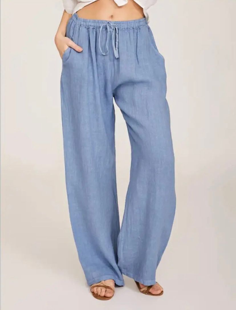 Damen Luftige Sommerhosen in Blau
