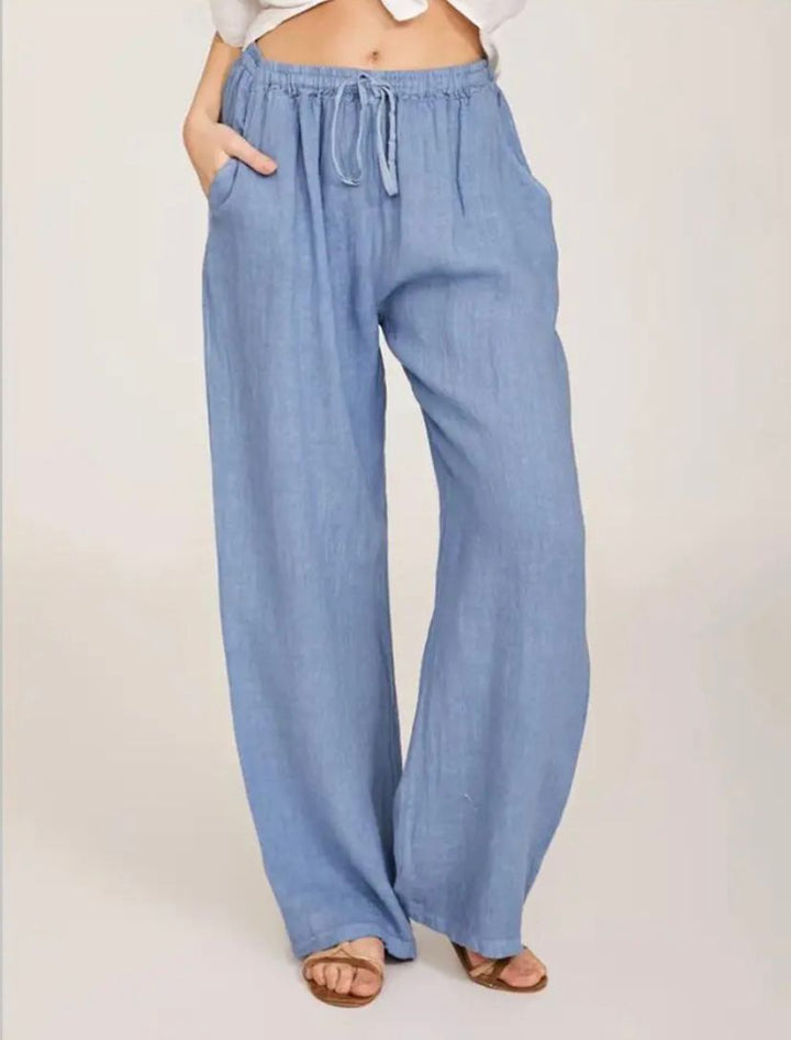 Damen Luftige Sommerhosen in Blau