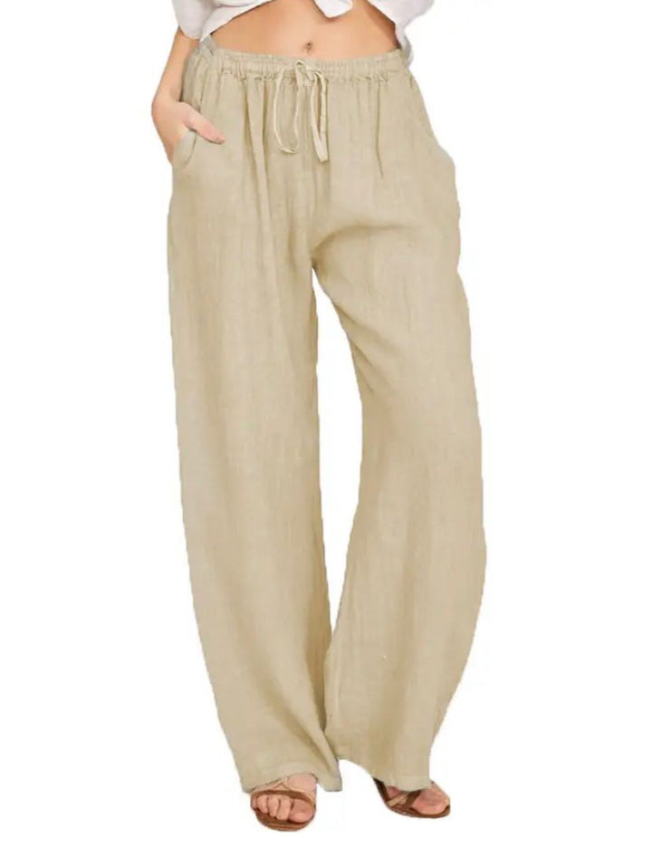 Damen Luftige Sommerhosen in Khaki