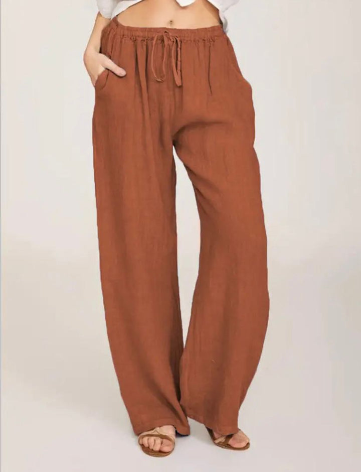 Damen Luftige Sommerhosen in Orange