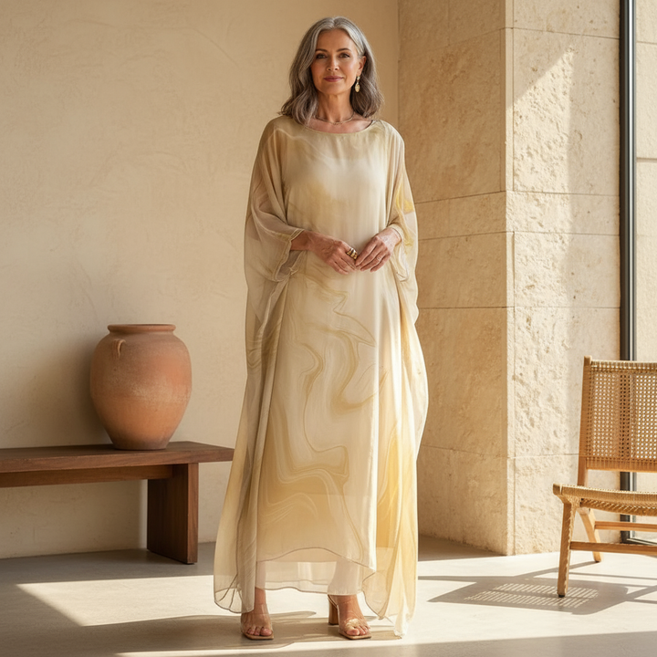 Damen luftiges Herbst-Maxikleid (10)