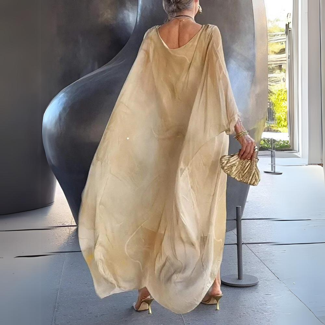Damen luftiges Herbst-Maxikleid (3)