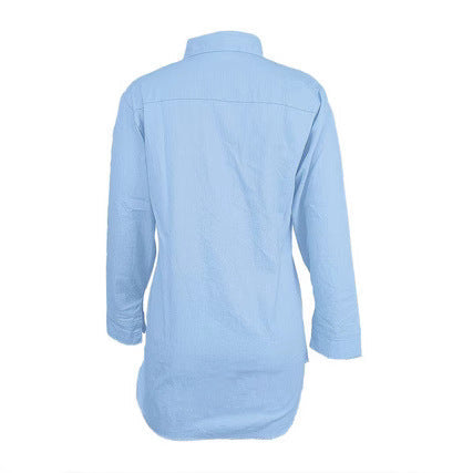 Damen Mantel aus Denim im Hemdjacken-Stil (4)