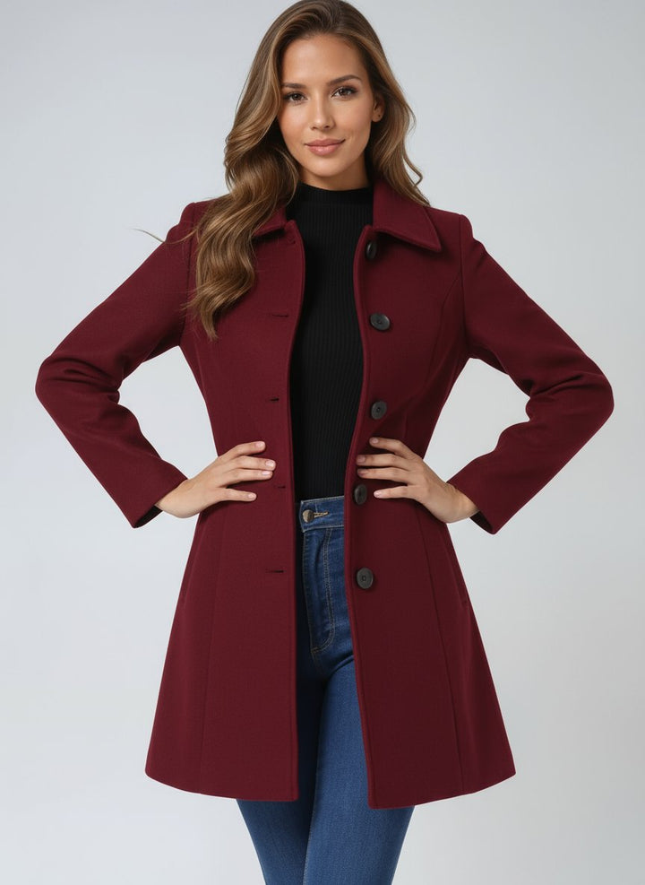 Damen Mantel mit klassischem Schnitt für Winter (7)
