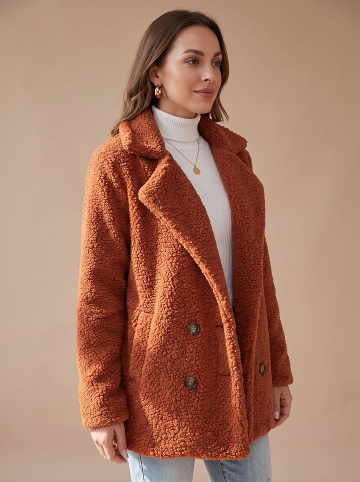 Damen Mantel mit Teddy-Kunstfell im Oversized-Schnitt (5)