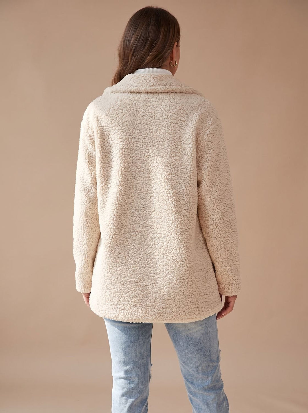 Damen Mantel mit Teddy-Kunstfell im Oversized-Schnitt (6)
