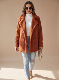 Amelie | Damen Mantel mit Teddy-Kunstfell im Oversized-Schnitt