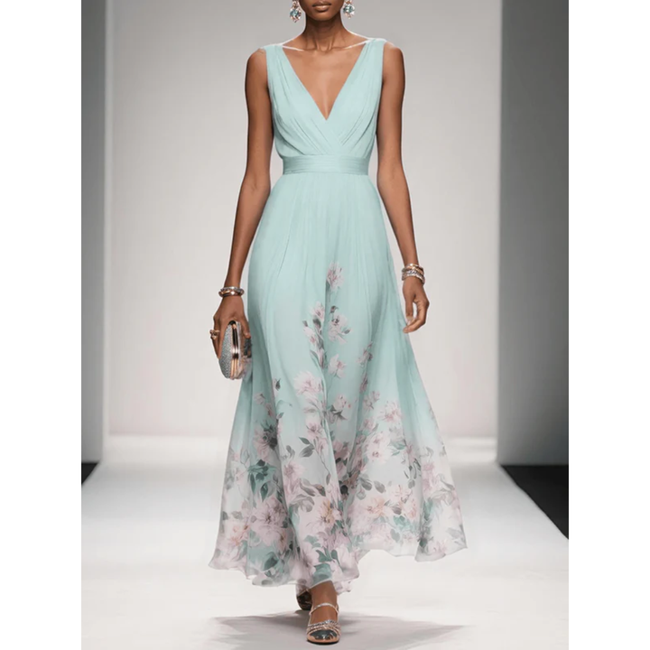 Damen Maxikleid für Hochzeitsgäste im Sommer in Hellgrün