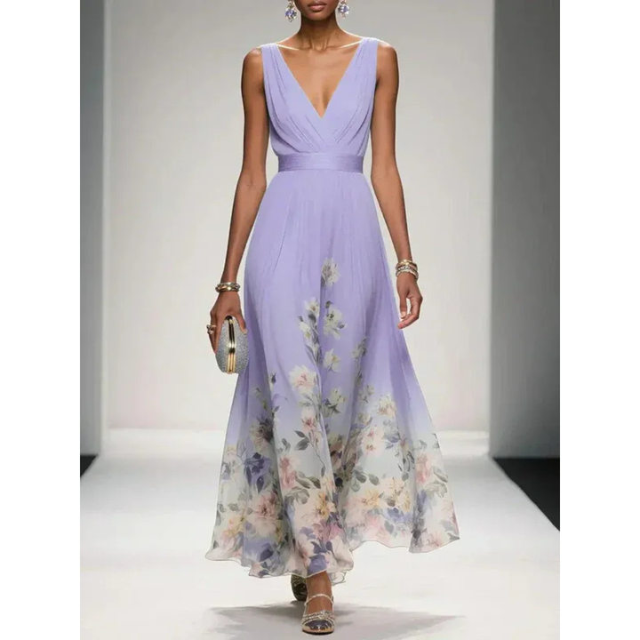Damen Maxikleid für Hochzeitsgäste im Sommer in Lila