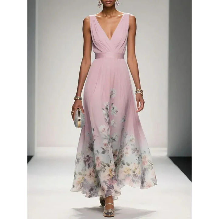 Damen Maxikleid für Hochzeitsgäste im Sommer in Rosa