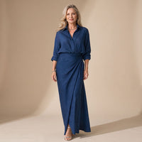 Sophie | Damen Maxikleid für Hochzeitsgäste im Wickel-Stil