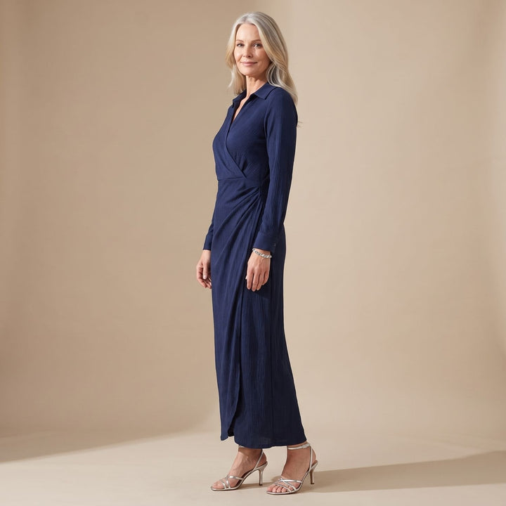 Damen Maxikleid für Hochzeitsgäste im Wickel-Stil (3)