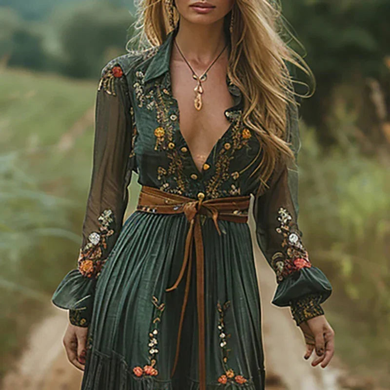 Damen Maxikleid für Hochzeitsgäste mit Boho-Eleganz (3)