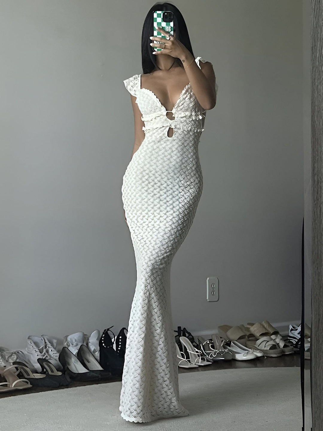 Damen Maxikleid im Meerjungfrauenschnitt für Hochzeitsgäste (4)