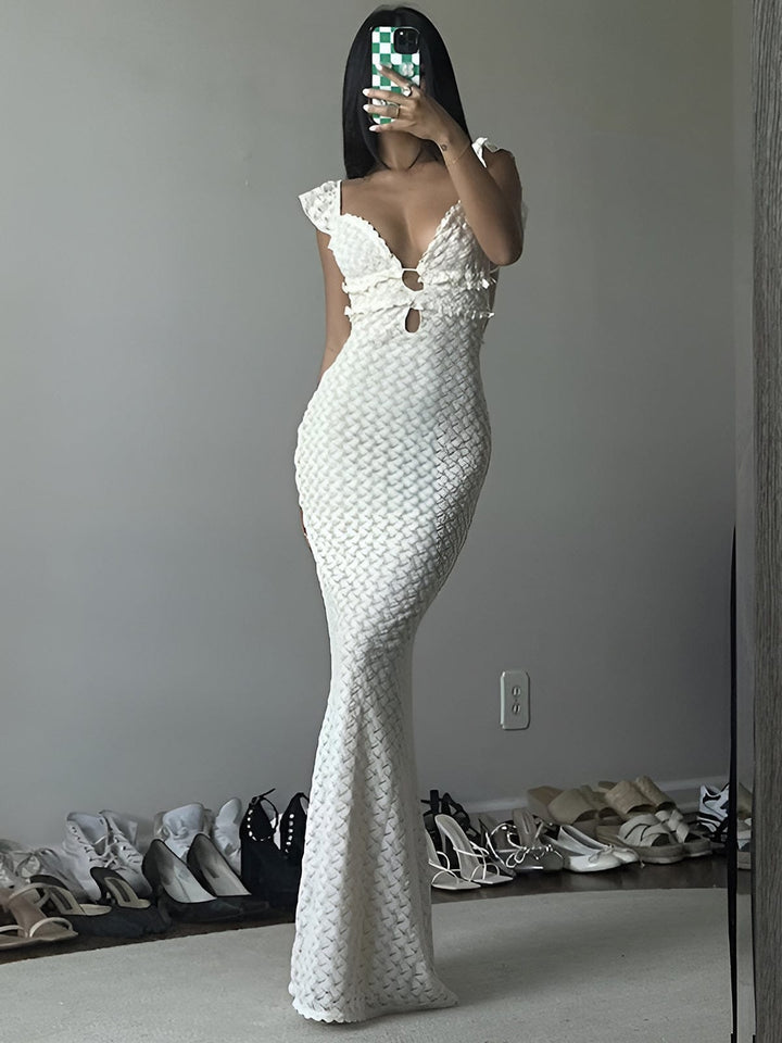 Damen Maxikleid im Meerjungfrauenschnitt für Hochzeitsgäste (4)