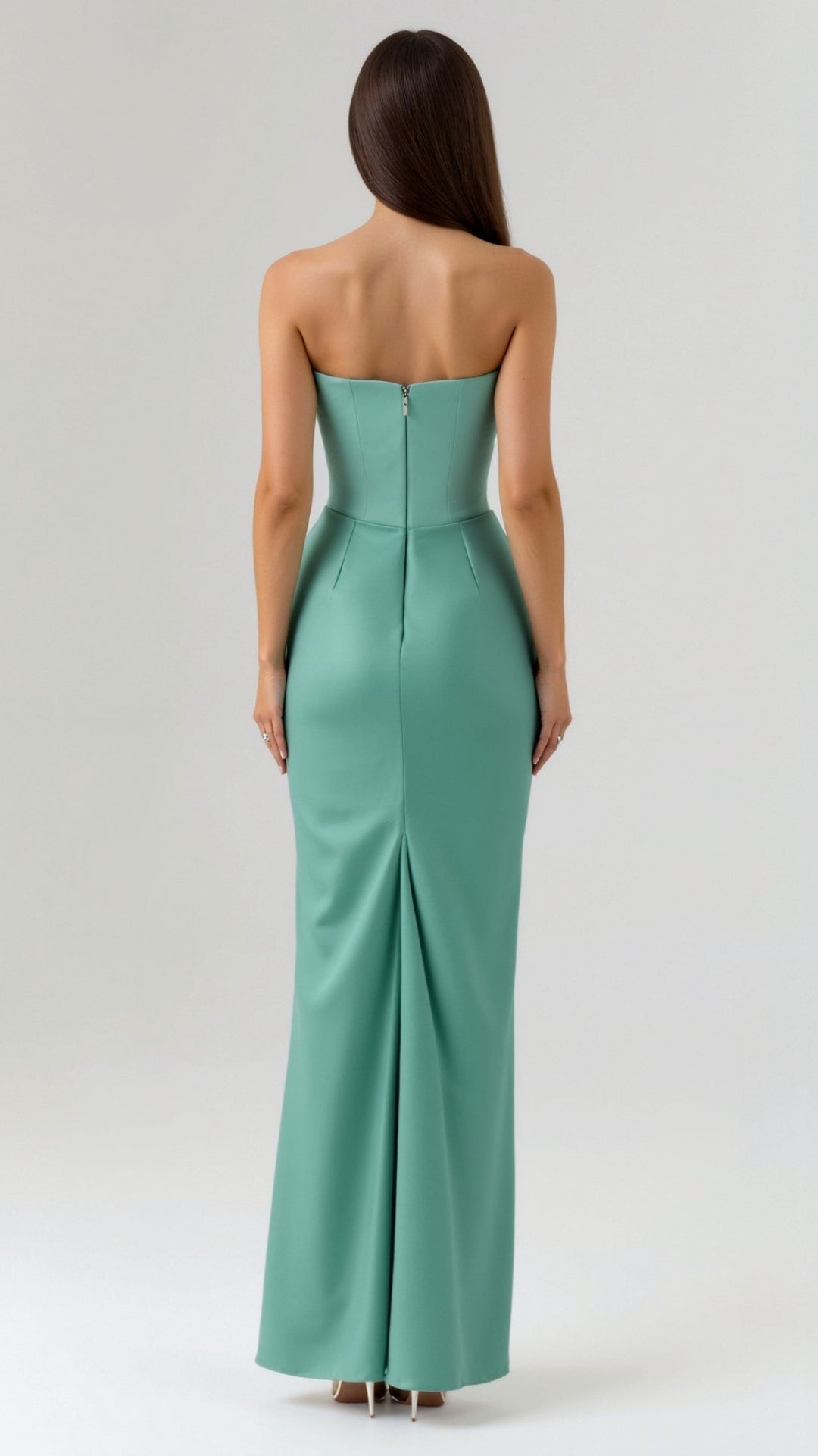 Damen Maxikleid im Säulenschnitt für Hochzeitsgäste in Mintgrün 3