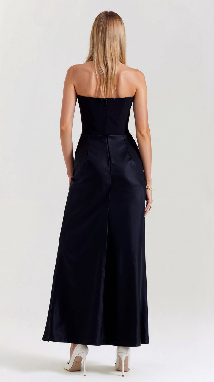 Damen Maxikleid im Säulenschnitt für Hochzeitsgäste in Weiß 2