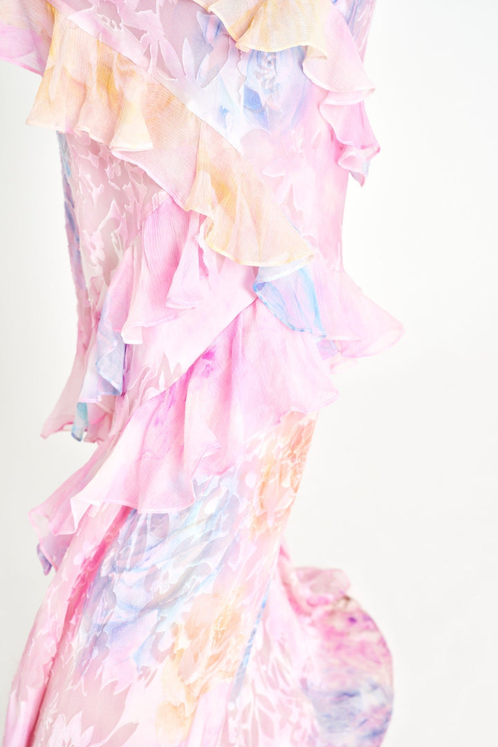 Damen Maxikleid mit Blütendruck für Hochzeitsgäste (10)