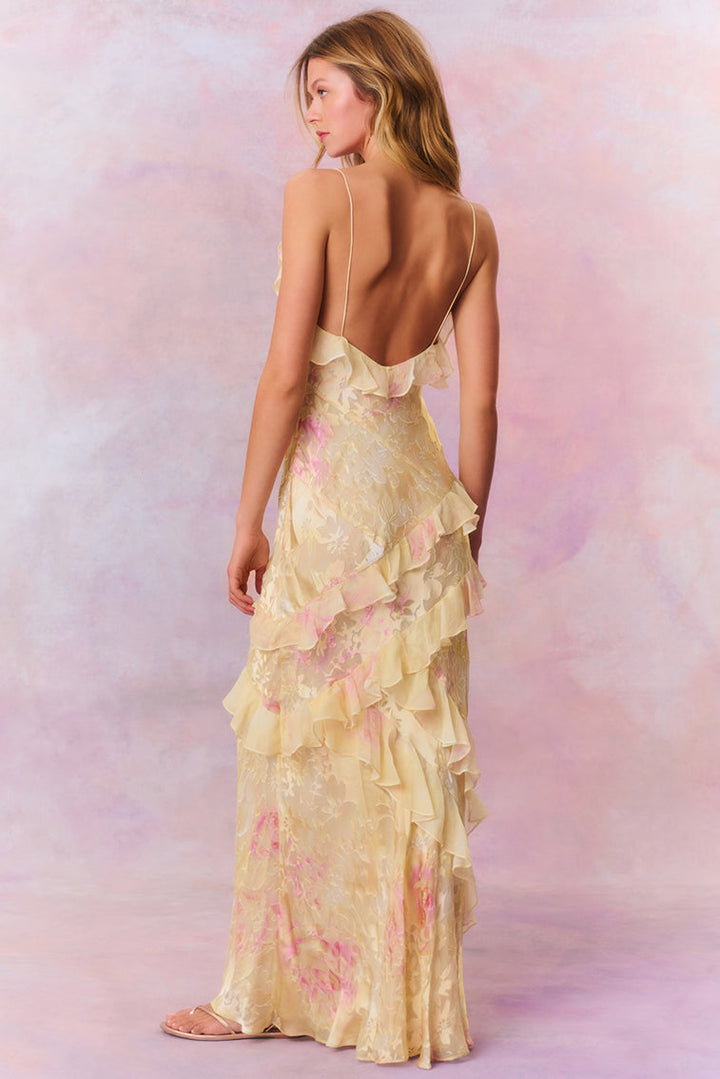Damen Maxikleid mit Blütendruck für Hochzeitsgäste (5)