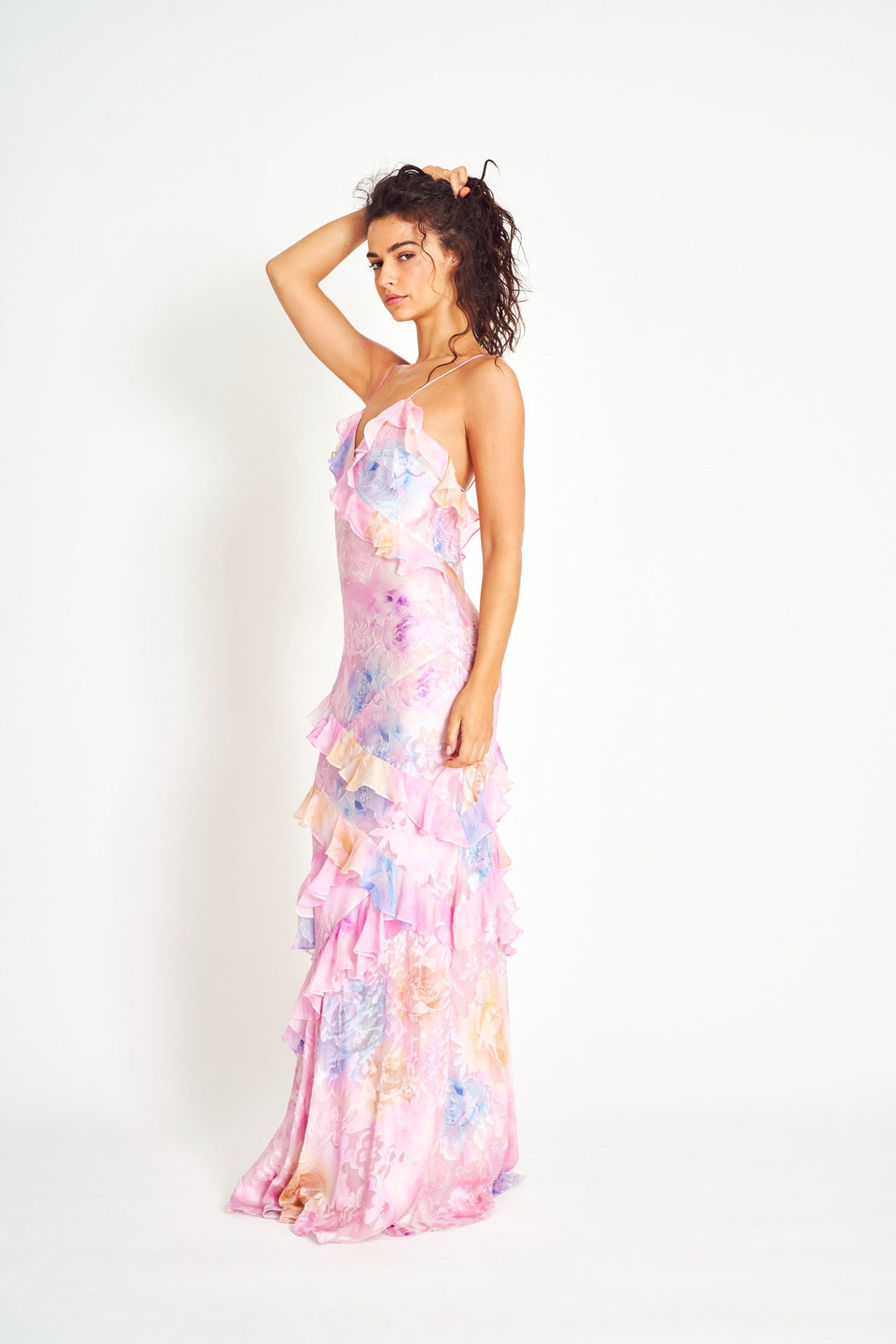 Damen Maxikleid mit Blütendruck für Hochzeitsgäste (8)