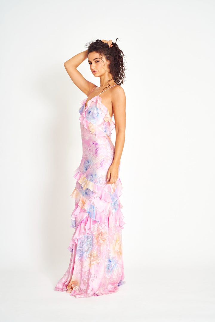 Damen Maxikleid mit Blütendruck für Hochzeitsgäste (8)