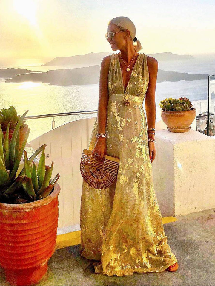 Damen Maxikleid mit Glanz für Hochzeitsgäste (5)