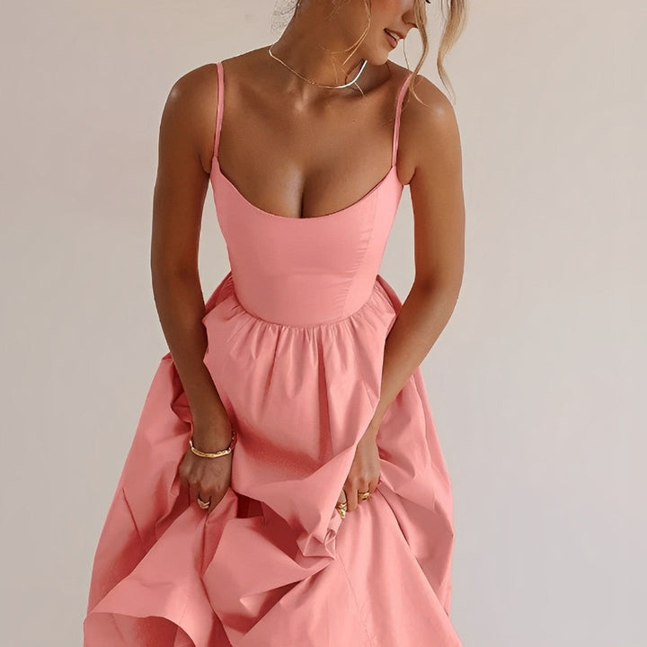 Damen Midikleid A-Linie für Hochzeitsgäste (5)