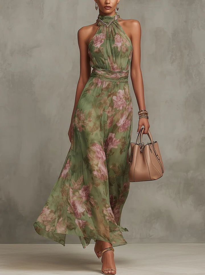 Elena Chiffon Strandkleid mit Blumenprint foto 1