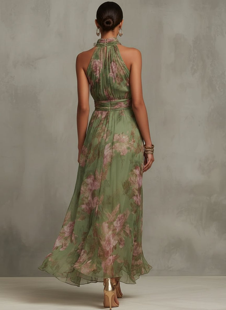 Elena Chiffon Strandkleid mit Blumenprint foto 2
