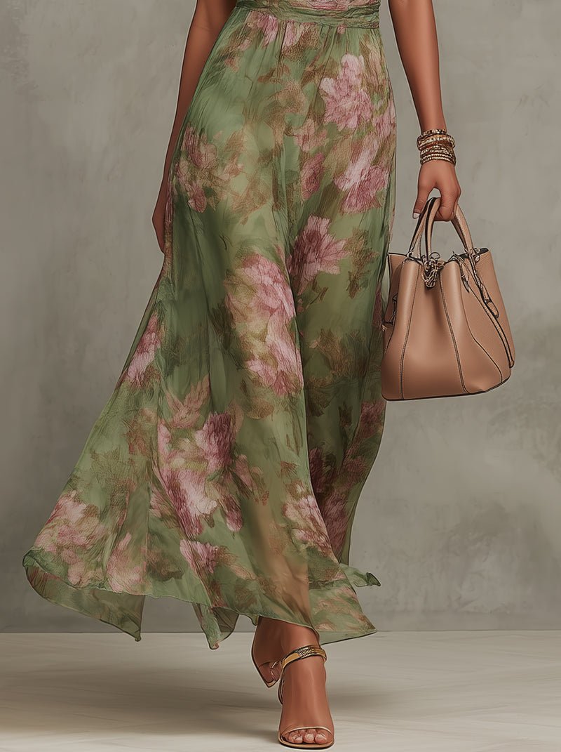 Elena Chiffon Strandkleid mit Blumenprint foto 4