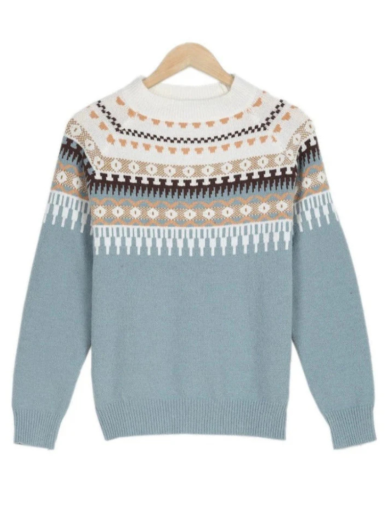Damen Norweger Pullover mit Nordic-Muster (5)